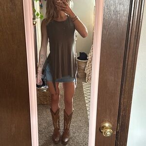 American Eagle Outfitters Olive Green Soft & Sexy Tank